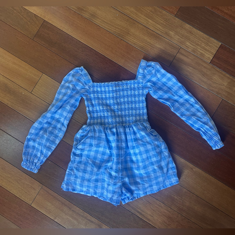 Janie and Jack Gingham Romper